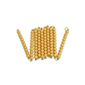 Chaine de 100 perles dorées
